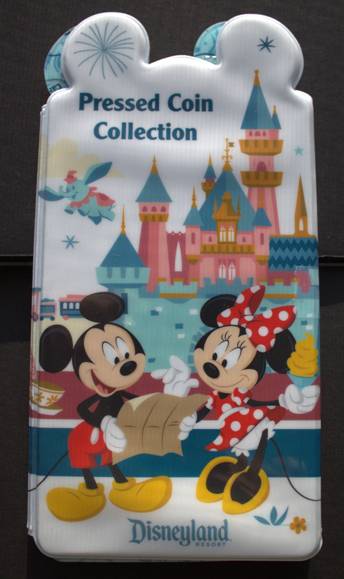 Disneyland Pressed Penny Book Album Starter Set - 13 Disney World Mickey  Coins