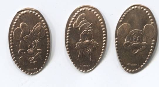 1900 Park Fare Grand Floridian Complete Set Of Eight Souvenir Pressed Pennies